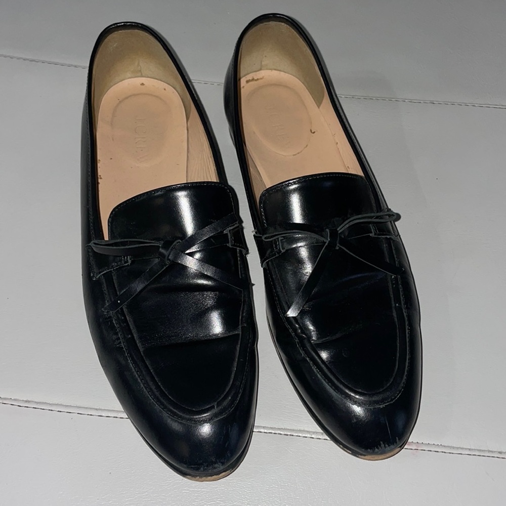 J Crew Academy loafer in black leather size 7.5